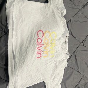 Calvin Klein Performance crop top, white, size large
